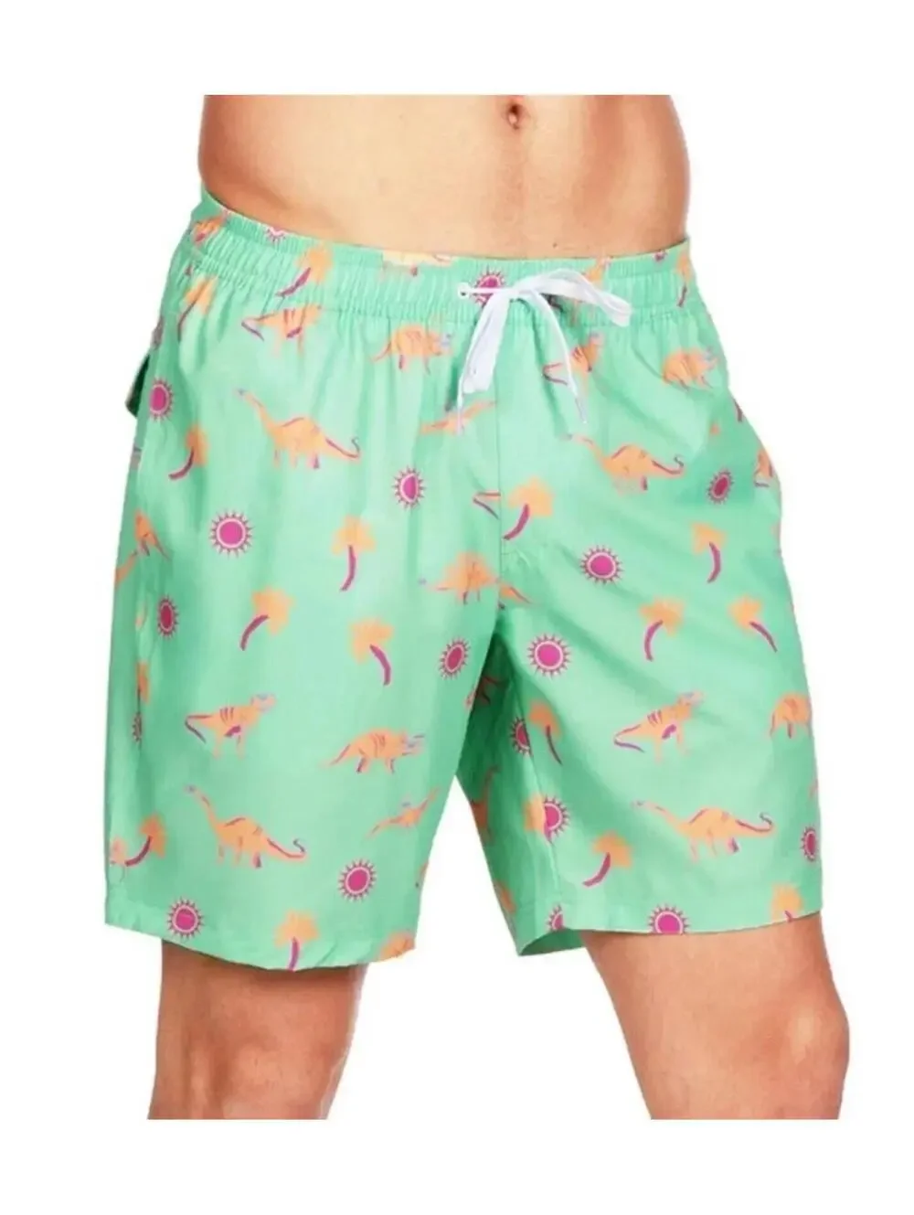 NWT Tipsy Elves Dinosaur Desert Swim Trunks Size XXL - Picture 2 of 7